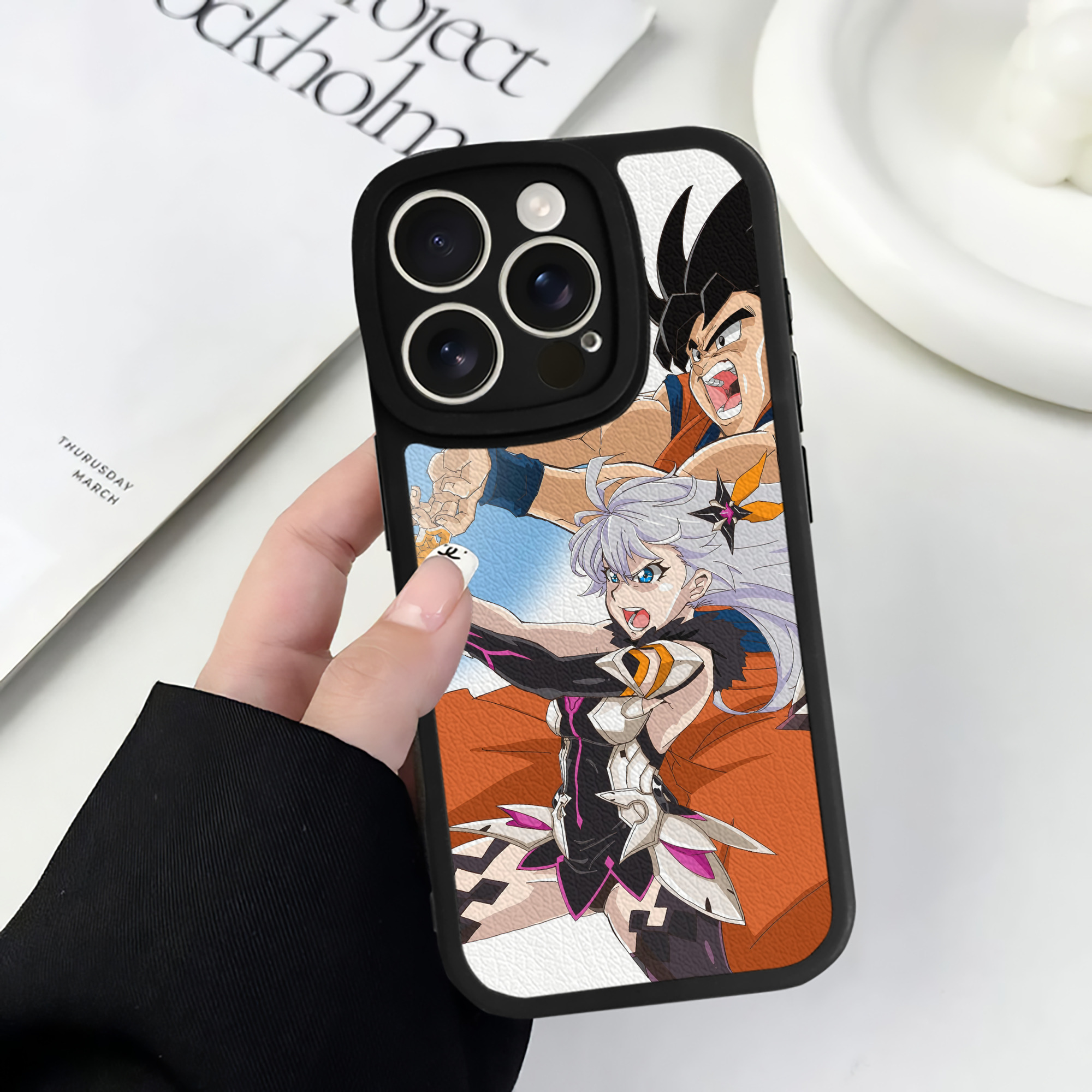 （画像用） ドラゴンボール DRAGON BALL 【iPhone 16シリーズ対応】シリコンスマホケース（レザー調） 材質：シリコン
